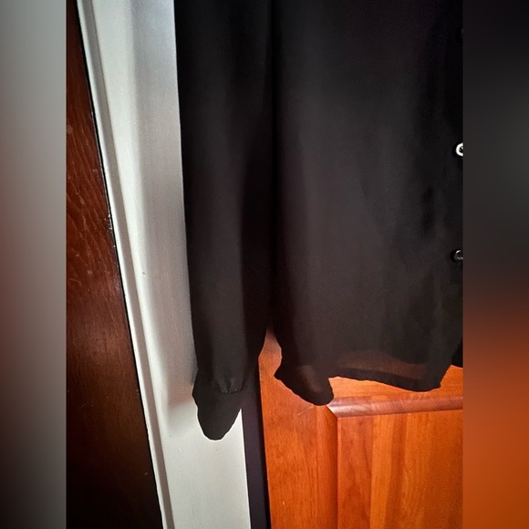 Shein black Button Down Blouse Top - Picture 2 of 5